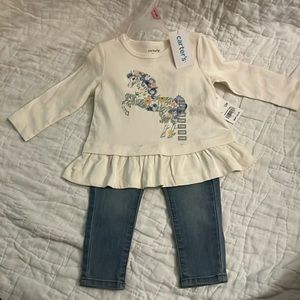 12mo Carter’s top and OshKosh B’gosh jeggings